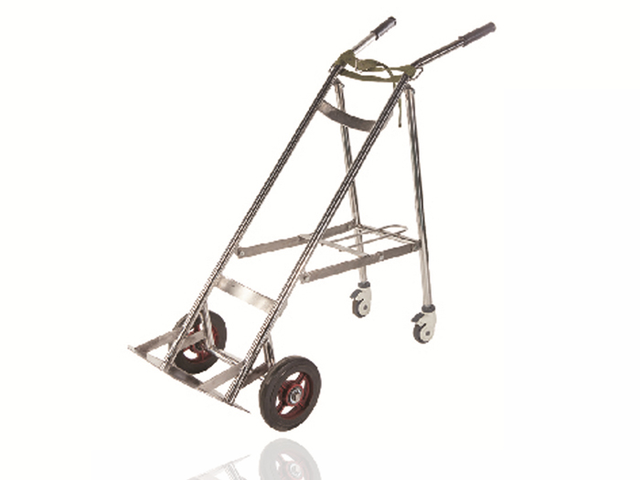47-不锈钢氧气瓶推车（可选钢质）